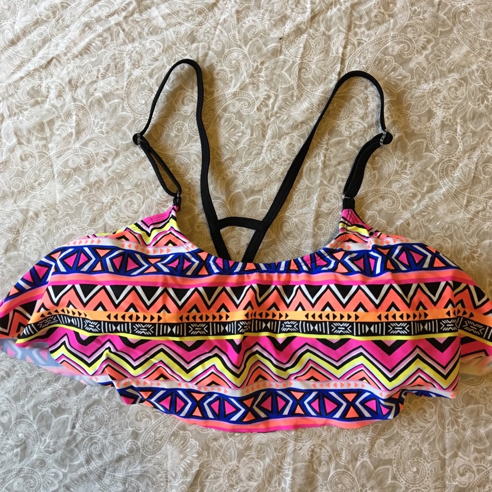 NWT bikini Aztec rainbow top size Large